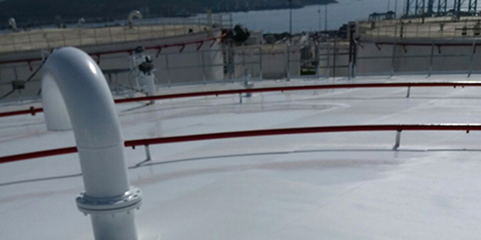 Petrol ofisi tank depolama üst çidar kumlama boyama 4.000 metrekare